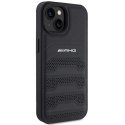 Etui AMG Leather Debossed Lines do iPhone 15 Plus - czarne Mercedes