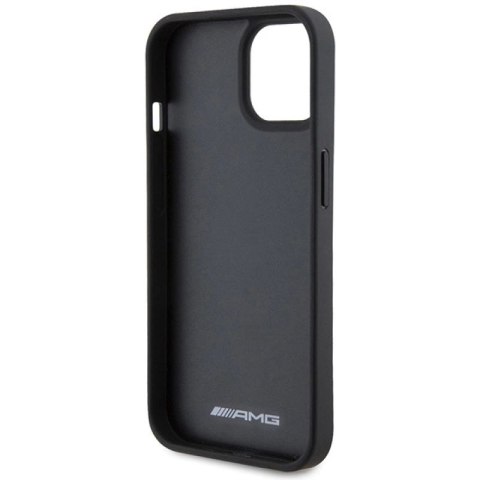 Etui AMG Leather Debossed Lines do iPhone 15 Plus - czarne Mercedes
