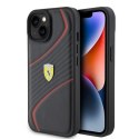 Etui Ferrari Twist Metal Logo do iPhone 15 - czarne Ferrari