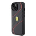Etui Ferrari Twist Metal Logo do iPhone 15 - czarne Ferrari