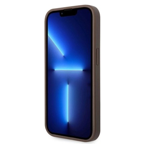 Etui Guess 4G Big Metal Logo do iPhone 15 Pro Max - brązowe Guess