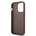 Etui Guess 4G Big Metal Logo do iPhone 15 Pro - brązowe Guess