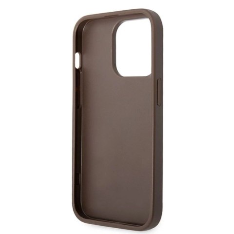 Etui Guess 4G Big Metal Logo do iPhone 15 Pro - brązowe Guess