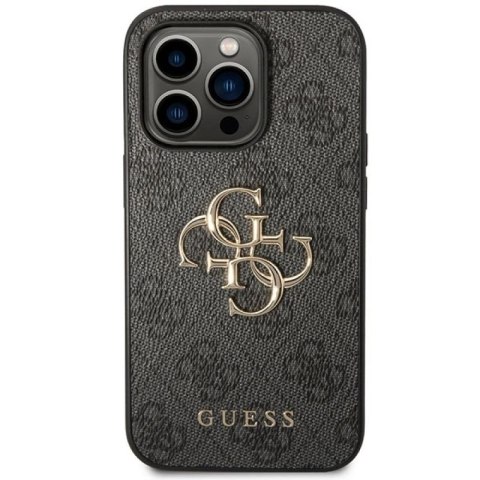 Etui Guess 4G Big Metal Logo na iPhone 15 Pro - szare Guess