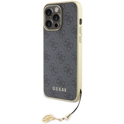 Etui Guess 4G Charms Collection do iPhone 15 Pro Max - szare Guess