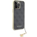 Etui Guess 4G Charms Collection do iPhone 15 Pro Max - szare Guess