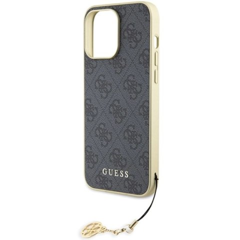 Etui Guess 4G Charms Collection do iPhone 15 Pro Max - szare Guess