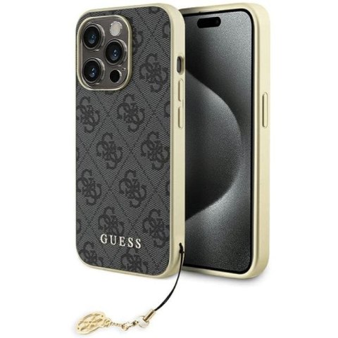 Etui Guess 4G Charms Collection do iPhone 15 Pro - szare Guess