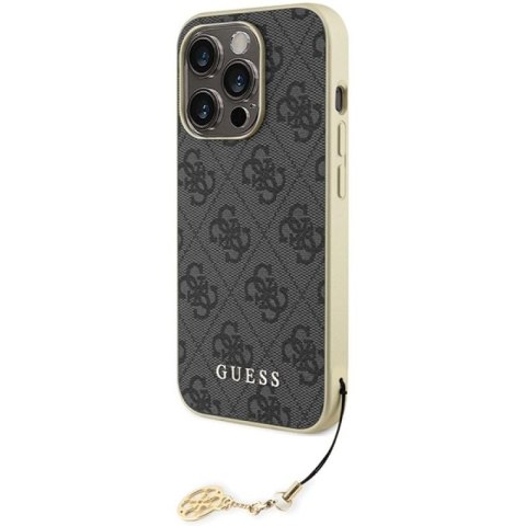 Etui Guess 4G Charms Collection do iPhone 15 Pro - szare Guess