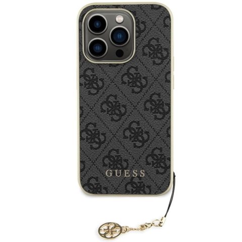 Etui Guess 4G Charms Collection do iPhone 15 Pro - szare Guess