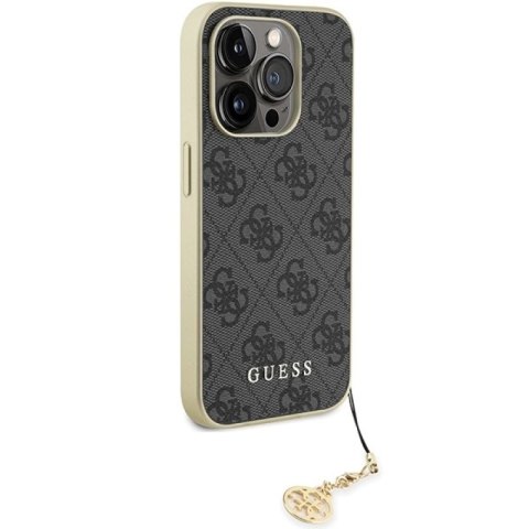 Etui Guess 4G Charms Collection do iPhone 15 Pro - szare Guess