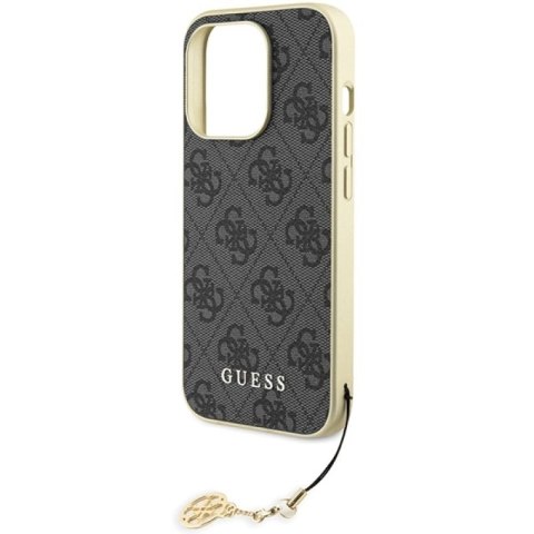 Etui Guess 4G Charms Collection do iPhone 15 Pro - szare Guess