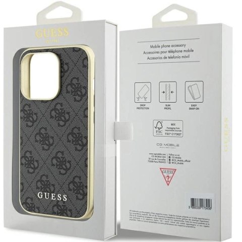 Etui Guess 4G Charms Collection do iPhone 15 Pro - szare Guess
