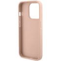 Etui Guess Croco Triangle Metal Logo do iPhone 15 Pro Max - różowe Guess