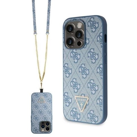 Etui Guess Crossbody 4G Metal Logo do iPhone 15 Pro - niebieskie Guess
