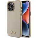 Etui Guess Glitter Glossy Script do iPhone 15 Pro Max - złote Guess