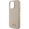 Etui Guess Glitter Glossy Script do iPhone 15 Pro Max - złote Guess