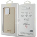 Etui Guess Glitter Glossy Script do iPhone 15 Pro Max - złote Guess