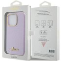 Etui Guess Glitter Glossy Script do iPhone 15 Pro - liliowe Guess