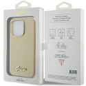 Etui Guess Glitter Glossy Script do iPhone 15 Pro - złote Guess