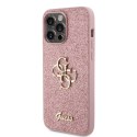 Etui Guess Glitter Script Big 4G do iPhone 15 Pro - różowe Guess