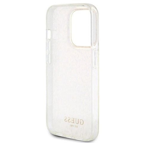Etui Guess IML Faceted Mirror Disco Iridescent do iPhone 15 Pro - różowe Guess