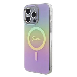 Etui Guess IML Iridescent MagSafe do iPhone 15 Pro Max - różowe Hikvision