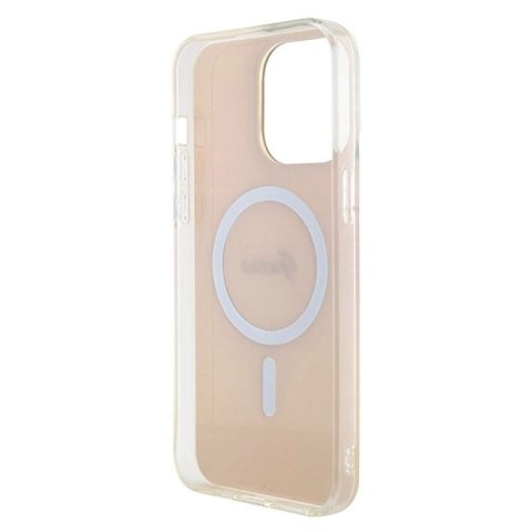 Etui Guess IML Iridescent MagSafe do iPhone 15 Pro Max - różowe Hikvision