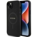 Etui Guess Saffiano MagSafe do iPhone 15 Plus - czarne Guess