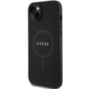 Etui Guess Saffiano MagSafe do iPhone 15 Plus - czarne Guess