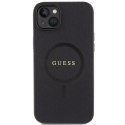 Etui Guess Saffiano MagSafe do iPhone 15 Plus - czarne Guess