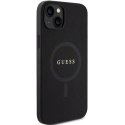 Etui Guess Saffiano MagSafe do iPhone 15 Plus - czarne Guess