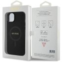 Etui Guess Saffiano MagSafe do iPhone 15 Plus - czarne Guess