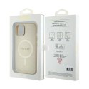 Etui Guess Saffiano MagSafe do iPhone 15 Plus - złote Guess