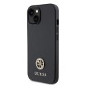 Etui Guess Strass Metal Logo do iPhone 15 Plus - czarne Guess