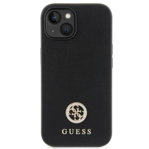 Etui Guess Strass Metal Logo do iPhone 15 Plus - czarne Guess