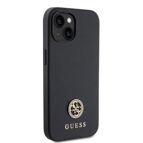 Etui Guess Strass Metal Logo do iPhone 15 Plus - czarne Guess