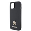 Etui Guess Strass Metal Logo do iPhone 15 Plus - czarne Guess