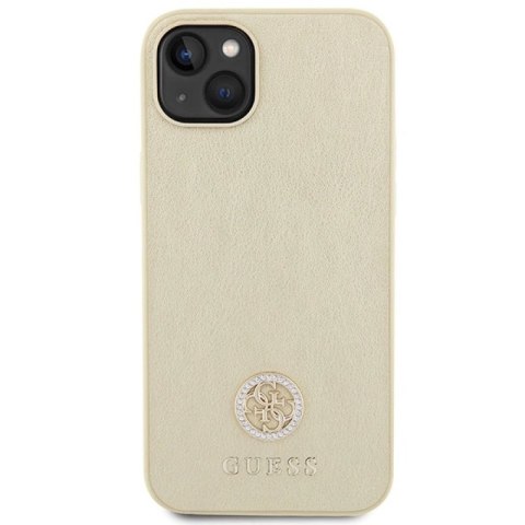 Etui Guess Strass Metal Logo do iPhone 15 Plus - złote Guess