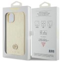 Etui Guess Strass Metal Logo do iPhone 15 Plus - złote Guess