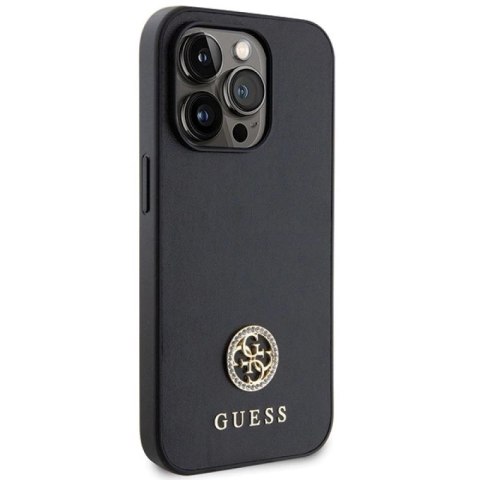 Etui Guess Strass Metal Logo do iPhone 15 Pro - czarne Guess