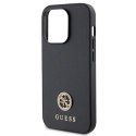 Etui Guess Strass Metal Logo do iPhone 15 Pro - czarne Guess