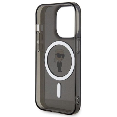 Etui Karl Lagerfeld IML Ikonik MagSafe do iPhone 15 Pro Max - czarne Karl Lagerfeld