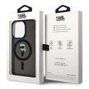 Etui Karl Lagerfeld IML Ikonik MagSafe do iPhone 15 Pro Max - czarne Karl Lagerfeld
