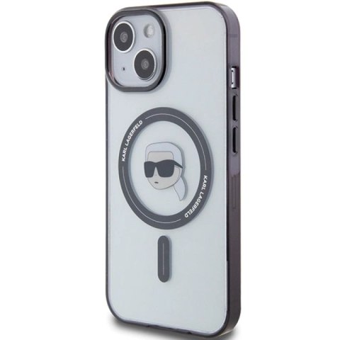 Etui Karl Lagerfeld IML Karl's Head MagSafe do iPhone 15 Plus - przezroczyste Karl Lagerfeld