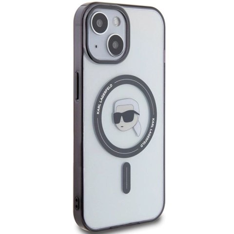 Etui Karl Lagerfeld IML Karl's Head MagSafe do iPhone 15 Plus - przezroczyste Karl Lagerfeld