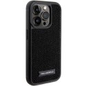 Etui Karl Lagerfeld Rhinestone Logo Metal Plate do iPhone 15 Pro - czarne Karl Lagerfeld