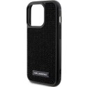 Etui Karl Lagerfeld Rhinestone Logo Metal Plate do iPhone 15 Pro - czarne Karl Lagerfeld