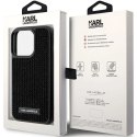 Etui Karl Lagerfeld Rhinestone Logo Metal Plate do iPhone 15 Pro - czarne Karl Lagerfeld