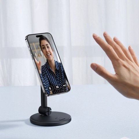 Magnetyczny uchwyt stojący Baseus MagPro do telefonu - czarny Baseus